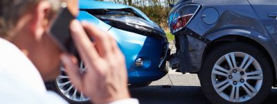 wrecked car representing car insurance